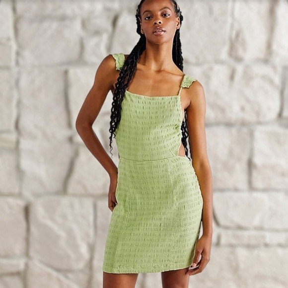 FREE PEOPLE Beyond Chic Side & Back Open Cut-Outs Mini Dress NWT/Lg - Picture 3 of 12